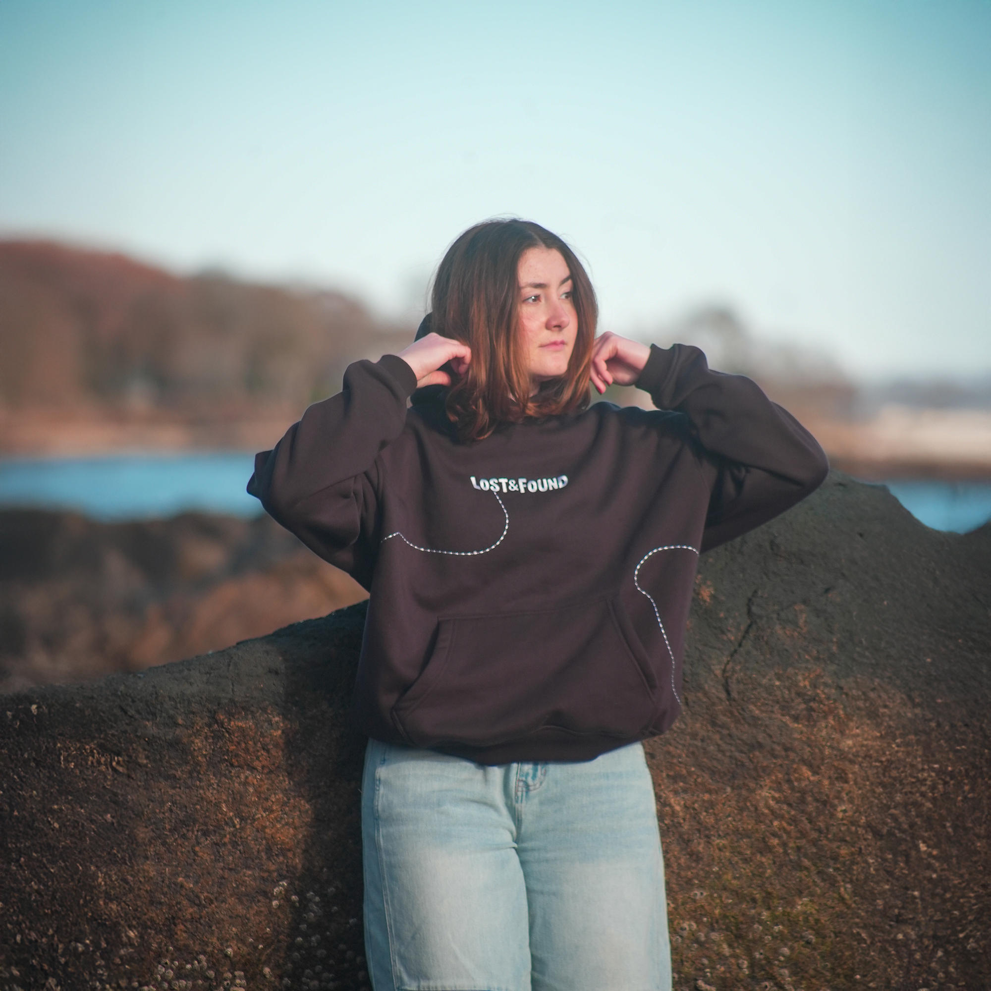 Pacsun Lost & Found Puff LOST & FOUND フードカットソー Graphic 
